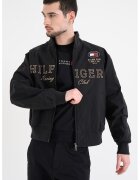 Tommy Hilfiger Яке бомбър с паднали ръкави - Черен