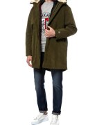 Tommy Hilfiger Яке парка 2 в 1 за мъже - полиестер - каки/червено -