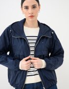 Tommy Hilfiger Яке с качулка и монограм Ултрамарин синьо