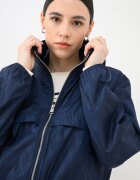 Tommy Hilfiger Яке с качулка и монограм Ултрамарин синьо