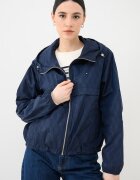 Tommy Hilfiger Яке с качулка и монограм Ултрамарин синьо
