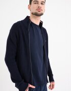 Tommy Hilfiger Жилетка с цип и паднали ръкави Ултрамарин синьо