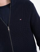 Tommy Hilfiger Жилетка с цип и паднали ръкави Ултрамарин синьо