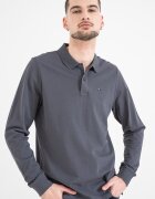 Tommy Jeans Блуза с яка Tъмносив