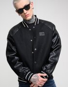 Tommy Jeans Бомбър яке с вълна Черен