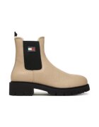 Tommy Jeans Дамски боти - естествена кожа - бежови