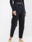 Tommy Jeans Дънки Mom с висока талия Антрацитно сиво