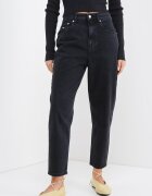 Tommy Jeans Дънки Mom с висока талия Антрацитно сиво