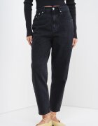 Tommy Jeans Дънки Mom с висока талия Антрацитно сиво