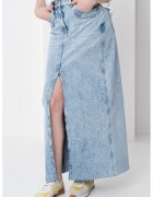 Tommy Jeans Дънкова дълга рокля с цепка