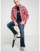 Tommy Jeans Карирана риза със стандартна кройка - Червен/Тъмносин