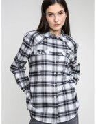 Tommy Jeans Карирана стандартна риза - Бял/Черен