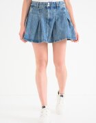 Tommy Jeans Къса плисирана пола Светлосин меланж