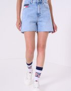 Tommy Jeans Къси дънки Mom Светлосин