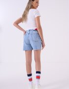Tommy Jeans Къси дънки Mom Светлосин