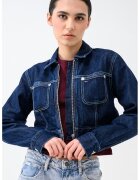 Tommy Jeans Късо дънково яке с цип
