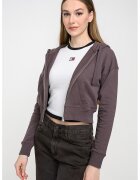 Tommy Jeans Късо худи с цип - Сиво-кафяв