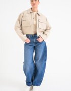 Tommy Jeans Късо яке с цип Бежов