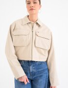 Tommy Jeans Късо яке с цип Бежов