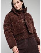 Tommy Jeans Късо зимно яке с цип - Канелено кафяво