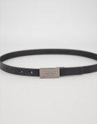 Tommy Jeans Кожен колан Script Plaque Черен