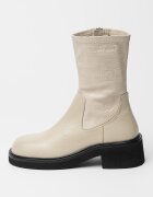 Tommy Jeans Кожени боти с цип Черен/Крем