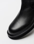 Tommy Jeans Кожени ботуши до коляното с масивен ток Черен