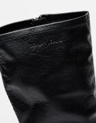 Tommy Jeans Кожени ботуши до коляното с масивен ток Черен