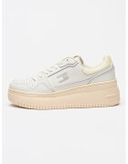 Tommy Jeans Кожени маратонки Retro Basket с платформа - Бял