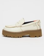 Tommy Jeans Кожени мокасини Archive '01 Бял/Карамел