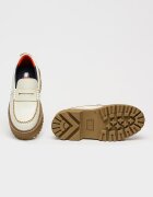 Tommy Jeans Кожени мокасини Archive '01 Бял/Карамел