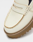 Tommy Jeans Кожени мокасини Archive '01 Бял/Карамел