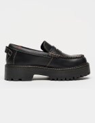 Tommy Jeans Кожени мокасини Archive Антрацитно черно