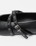 Tommy Jeans Кожени обувки Mary Jane с кръстосани каишки Черен