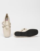 Tommy Jeans Кожени обувки Mary Jane с кръстосани каишки Сиво-бежов