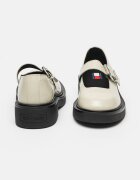 Tommy Jeans Кожени пантофки с тока Мръснобял