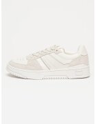 Tommy Jeans Кожени спортни обувки с текстил - Бял