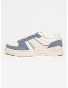 Tommy Jeans Кожени спортни обувки с текстил - Прашно синьо