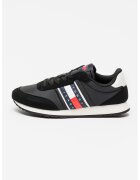 Tommy Jeans Мрежести спортни обувки Classic с еко велур - Червен/Бял/Черен