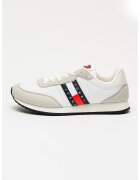 Tommy Jeans Мрежести спортни обувки Classic с еко велур - Червен/Бял/Светло сив