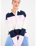 Tommy Jeans Памучен пулове - Светлорозов/Тъмносин