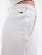 Tommy Jeans Памучен спортен панталон с лого Малина/Бял
