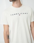 Tommy Jeans Памучна тениска с бродирано лого Червен/Крем/Тъмносин