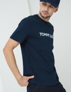 Tommy Jeans Памучна тениска с лого Червен/Бял/Тъмносин