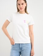 Tommy Jeans Памучна тениска с лого Мръснобял