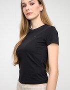 Tommy Jeans Памучна тениска с овално деколте - 2 броя Бял/Черен