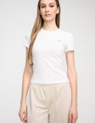 Tommy Jeans Памучна тениска с овално деколте - 2 броя Бял/Черен