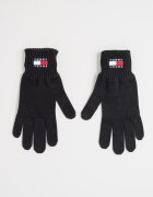 Tommy Jeans Плетени ръкавици Heritage с лого Черен
