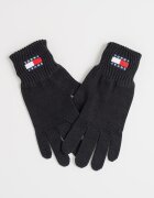 Tommy Jeans Плетени ръкавици Heritage с лого Черен