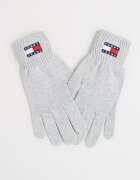 Tommy Jeans Плетени ръкавици Heritage с лого Светлосив меланж